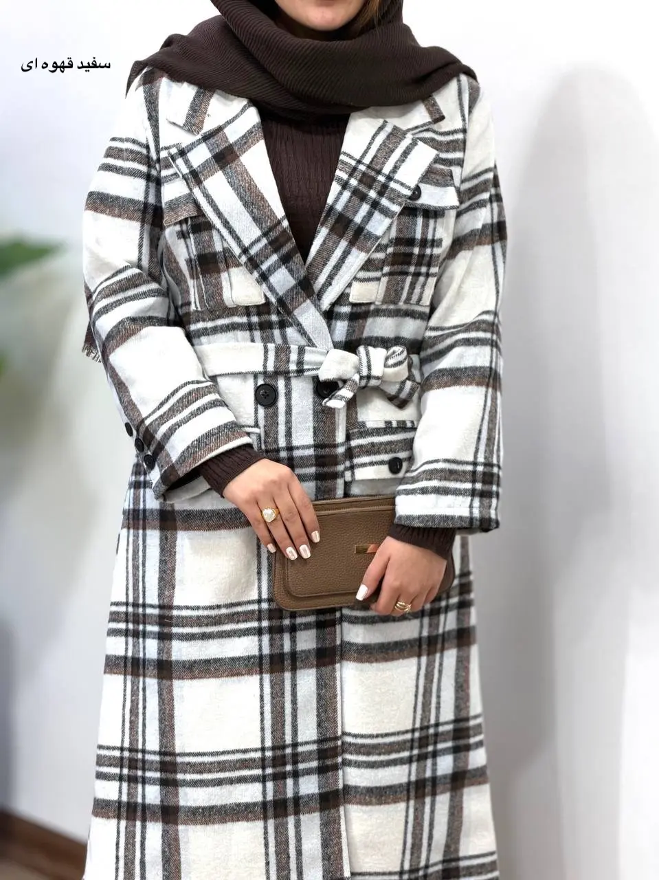 پالتو پشمی بلند آستردار متینا 1